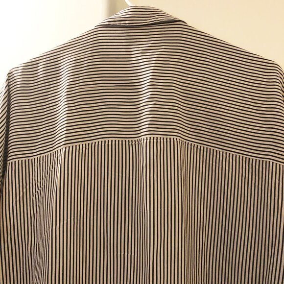 EVERLANE THE CLEAN SILK SHORT-SLEEVE SQUARE SHIRT BOXY OVERSIZE WASHABLE 10 NWOT - Picture 12 of 15